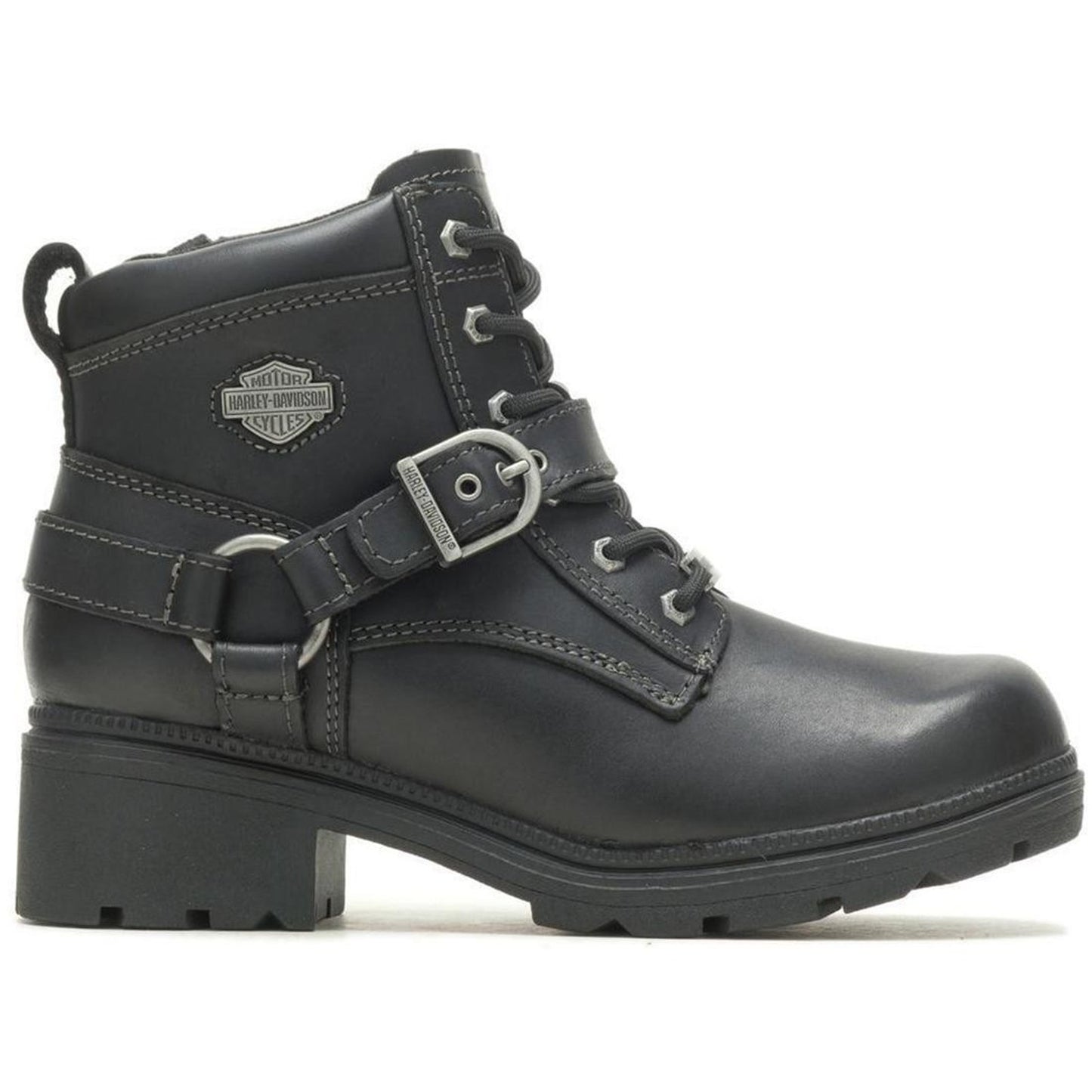 Harley-Davidson Women's Tegan 4-Inch Black Lace-Up Boots Size 7.5 M D84424
