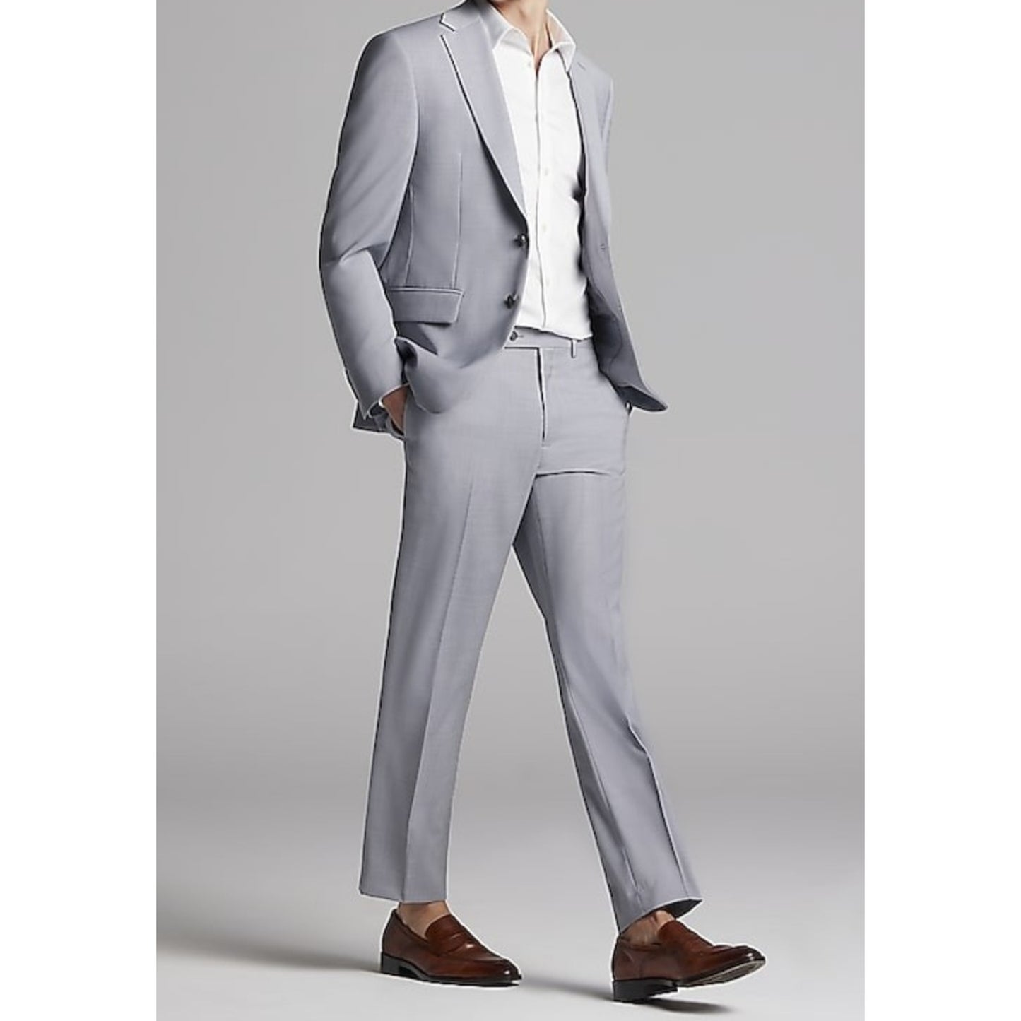 Calvin Klein Men's Skinny Fit Wool Blend Suit Jacket 40 L and pants 40W x 30L