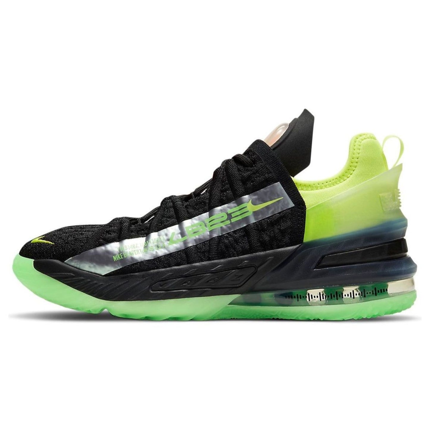 Nike LeBron XVIII 18 GS Black Crimson Volt Boys Shoes CW2760-009 Size 6Y NEW