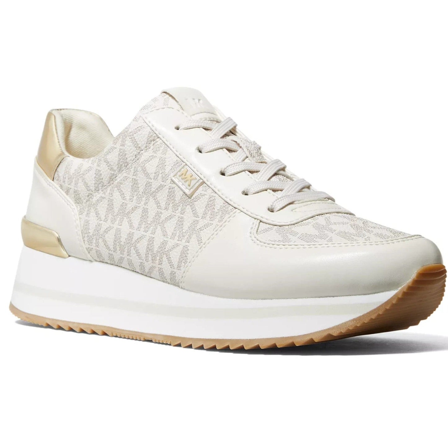 Michael Kors Women's Monique Knit Running Trainer Sneakers Cream Size 9 M Michael Kors