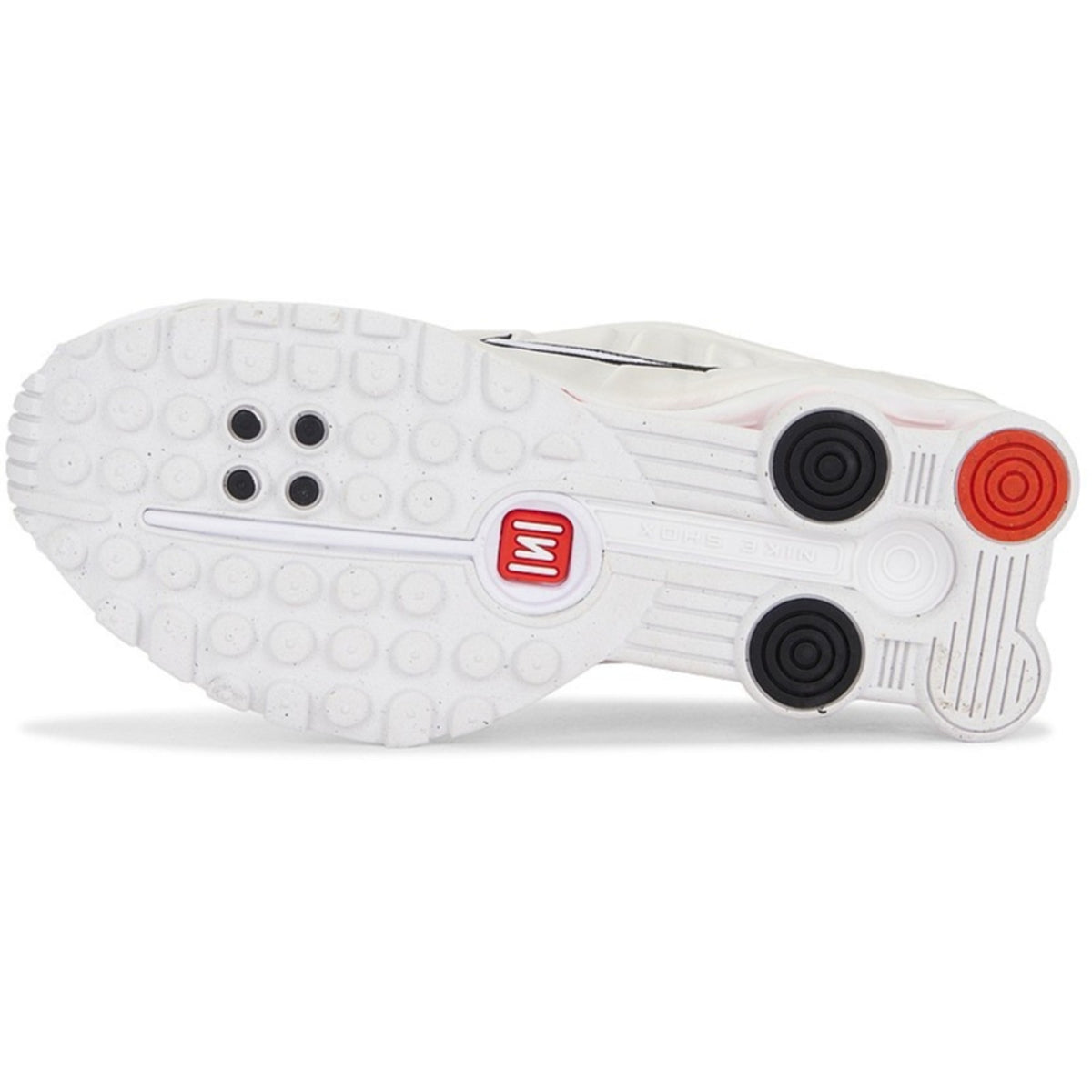 Nike Shox R4 GS Size 7Y White Sail Red Black Sneakers CW2626-102