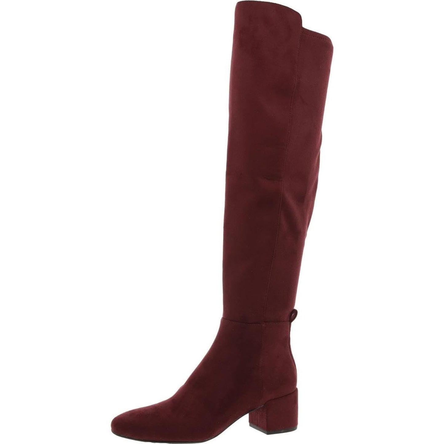 MICHAEL Michael Kors Women's Braden Block Heel Tall Boots Suede Merlot Size 9.5M