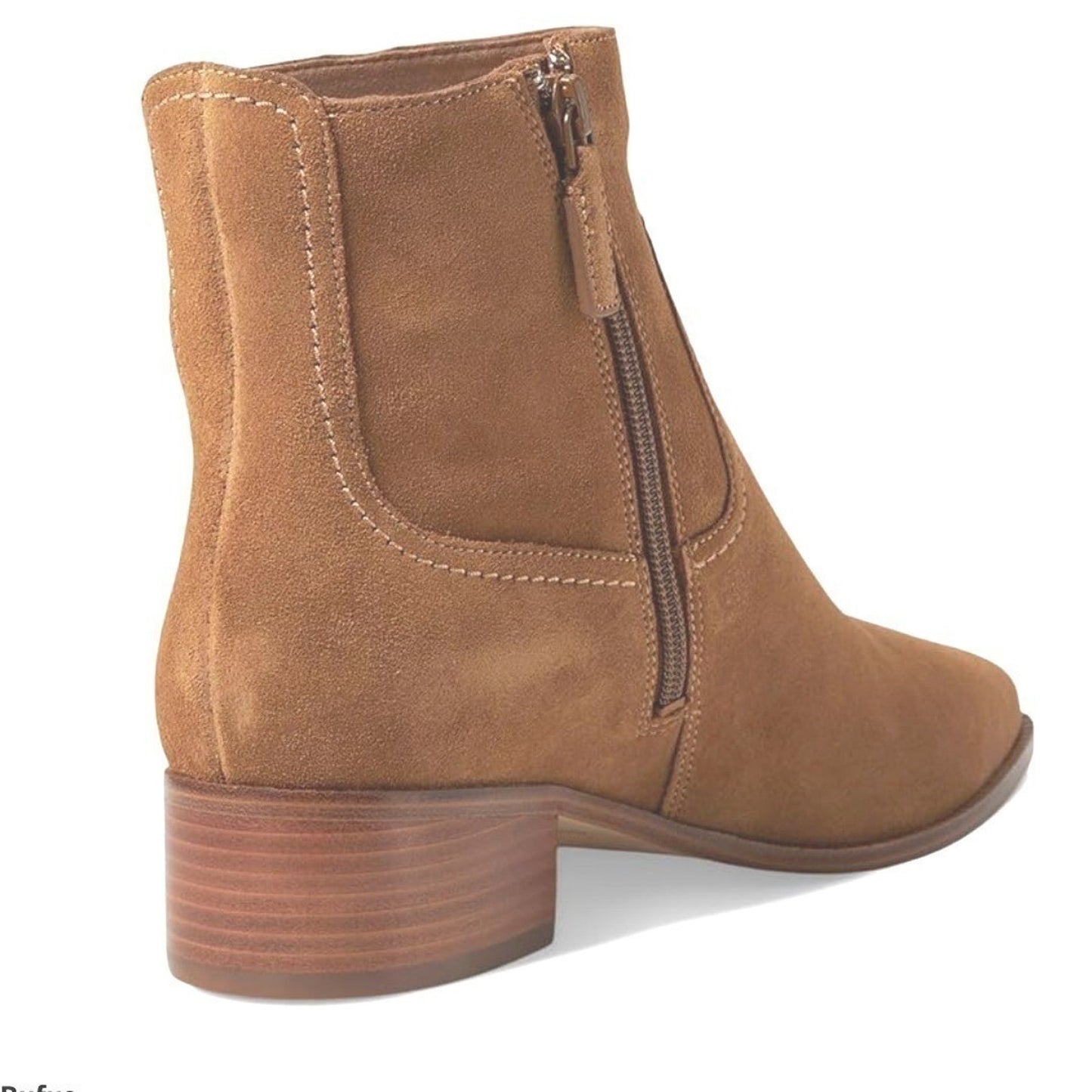 Cole Haan Womens Naia Suede Ankle Boot Snip Toe Zip Western Golden Toffee 11 B