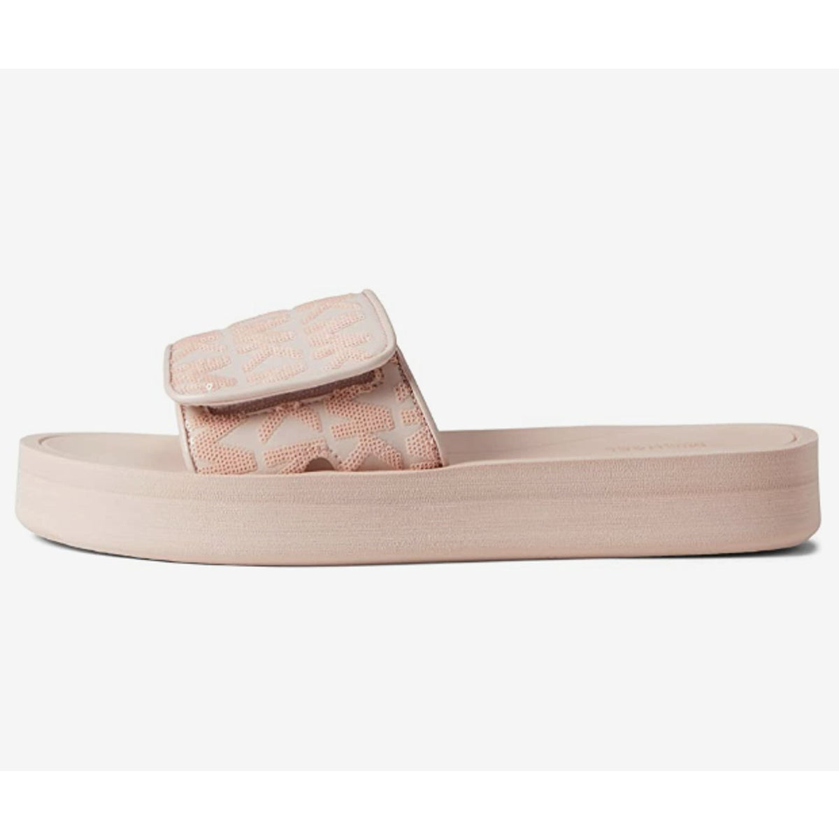 Michael Kors Signature Slides Flat Wedges Sandals Dusty Rose Soft Pink Size 9