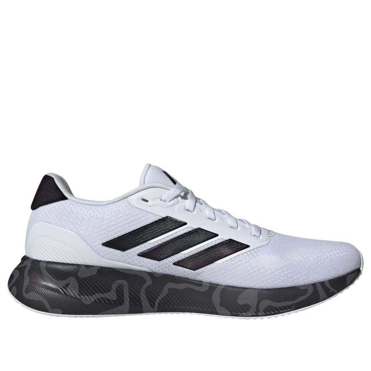 Men's Adidas Run Falcon 5 Running Shoes White Black Grey Size 9