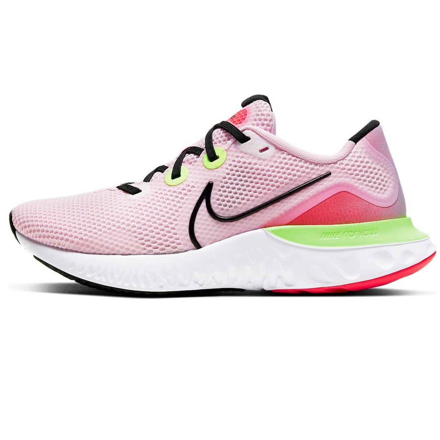 Nike Renew Run Women's Running Shoe Pink Foam/Black Psychic blue Size 6 B