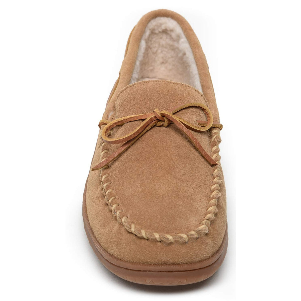 Sperry Top Sider Mens Brandon Moccasin Slipper Leather Suede Faux Fur Brown 12
