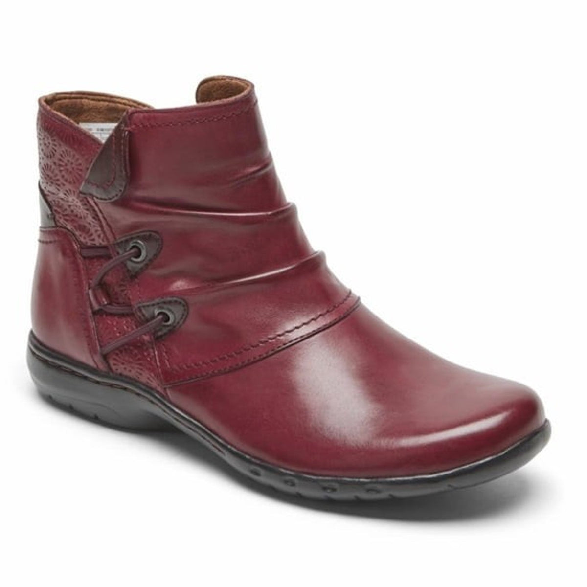 Cobb Hill Penfield Ruch Women's Ankle Boot Red Leather Size 9 M