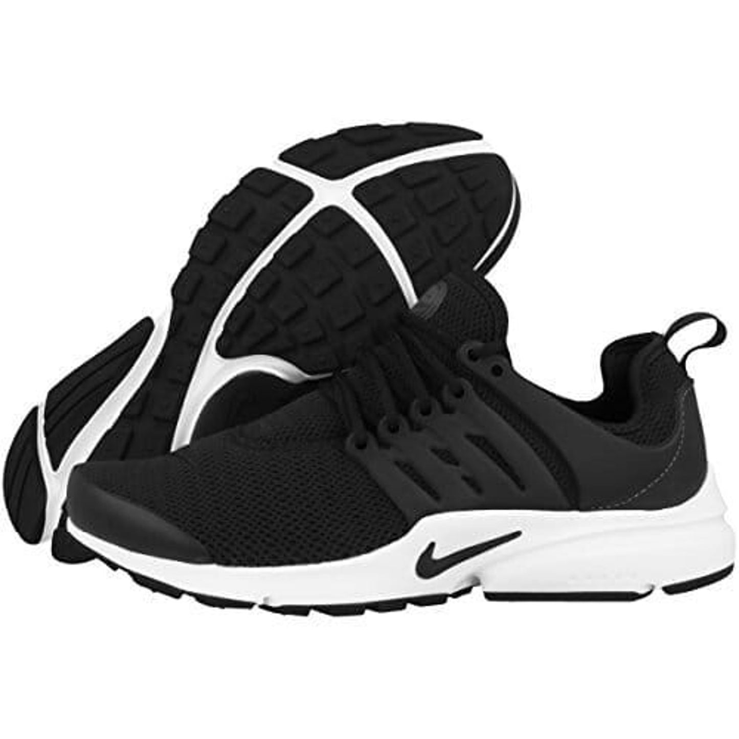 Nike Women's Air Presto Running Shoes Low Black White Size 6 B