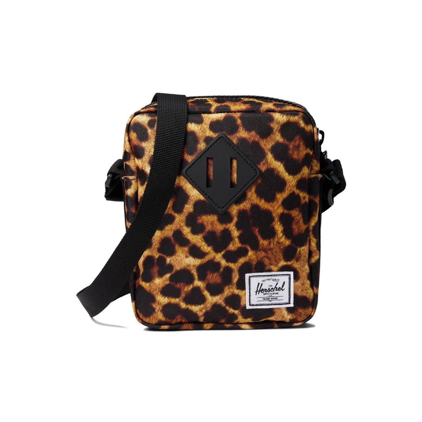 HERSCHEL SUPPLY CO Leopard Print With Black Trim Small Crossbody Bag