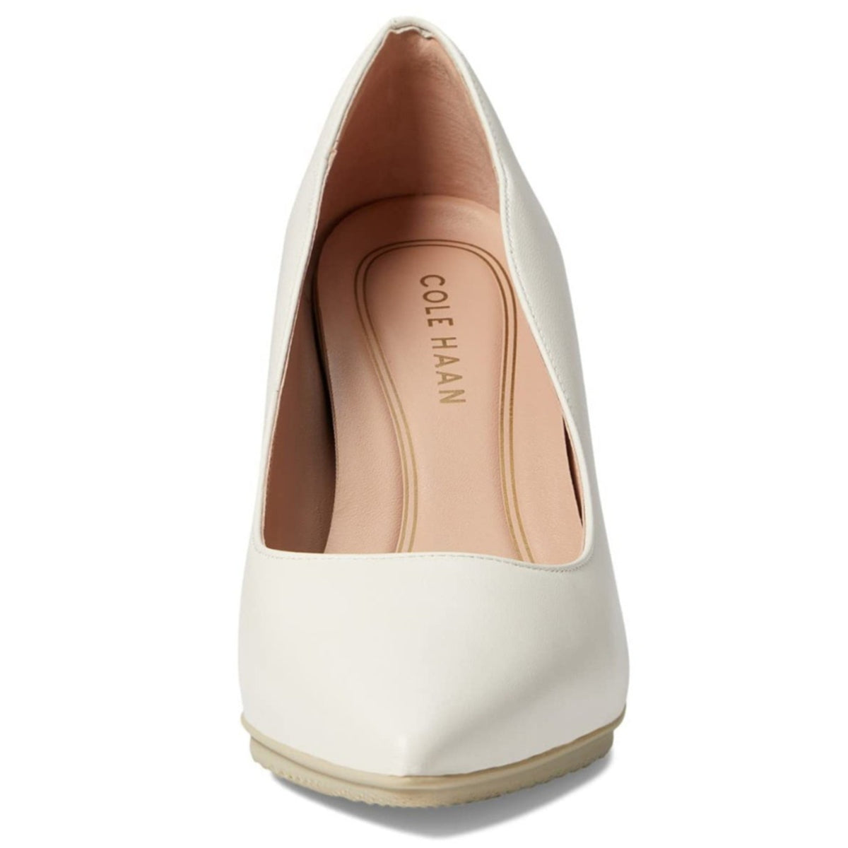 Cole Haan Grand Ambition York Pump 85 mm Ivory Leather Size 9 B