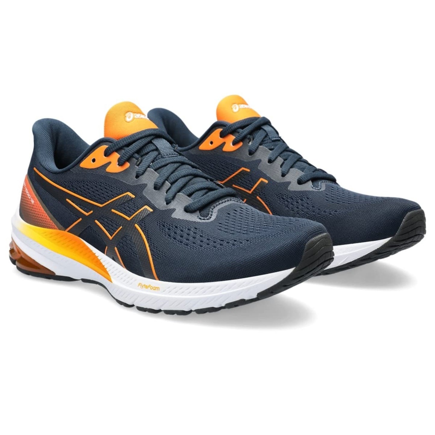 ASICS Men's GT-1000 12 Running Shoes, 14 M , French Blue/Bright Orange