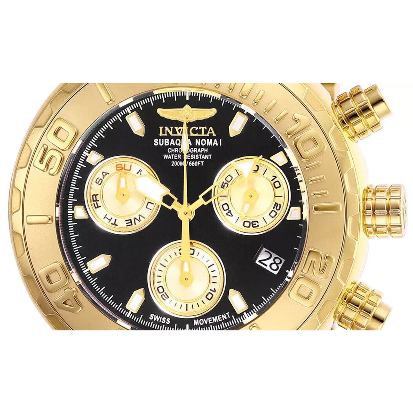 Invicta Subaqua Swiss Ronda Z60 Caliber 47mm Gold Bezel mens watch Invicta