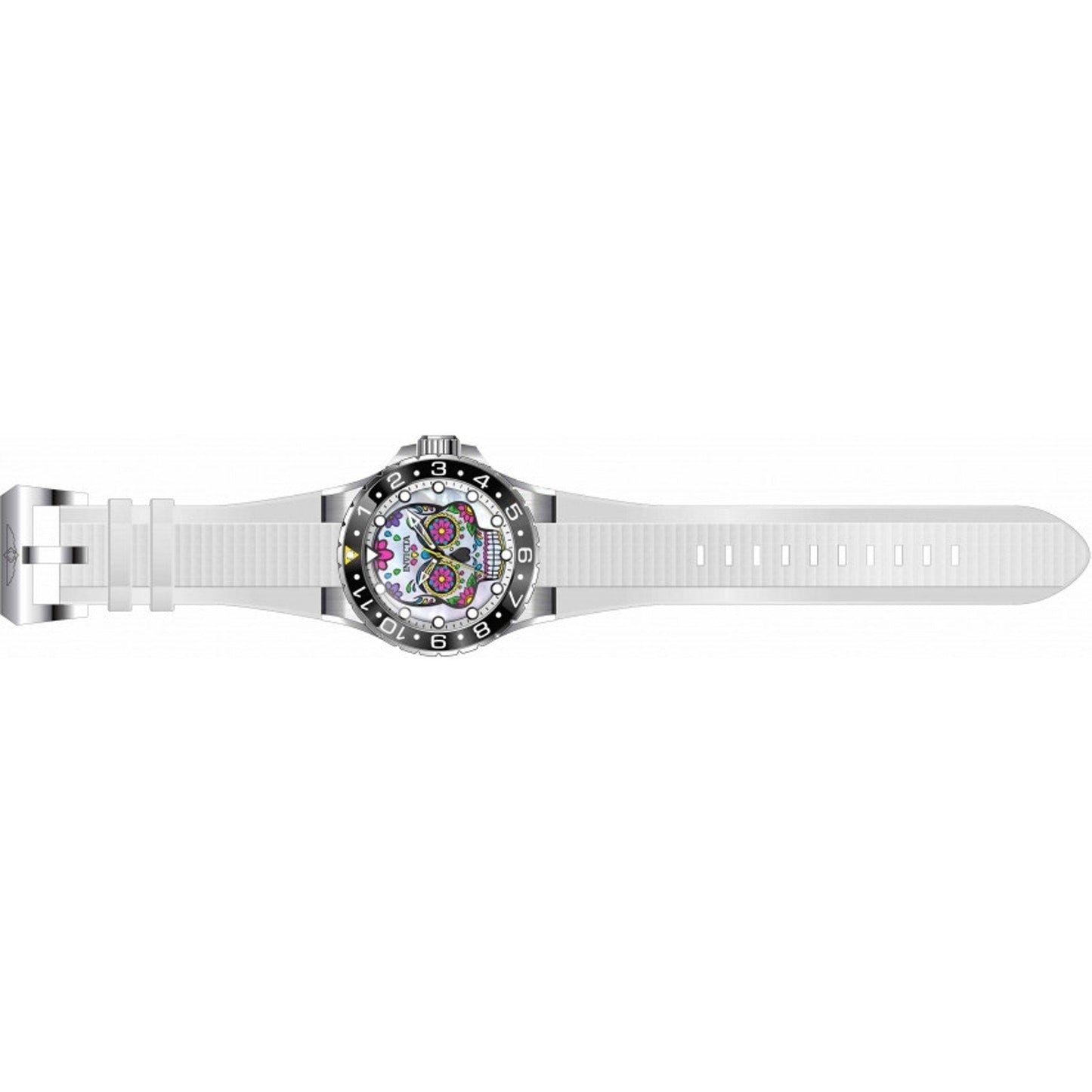 Invicta Men's 50mm AVIATOR Dia De Los Muertos Quartz MOP Skull Dial Watch 36853 Invicta