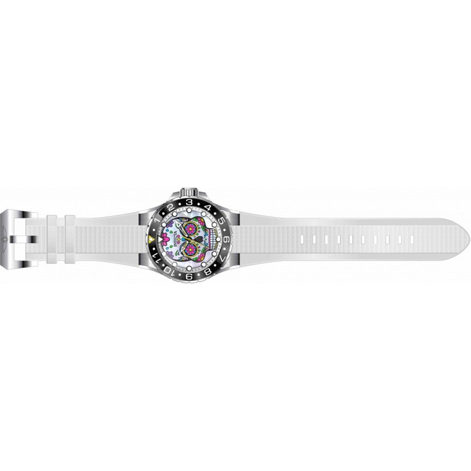 Invicta Men's 50mm AVIATOR Dia De Los Muertos Quartz MOP Skull Dial Watch 36853 Invicta
