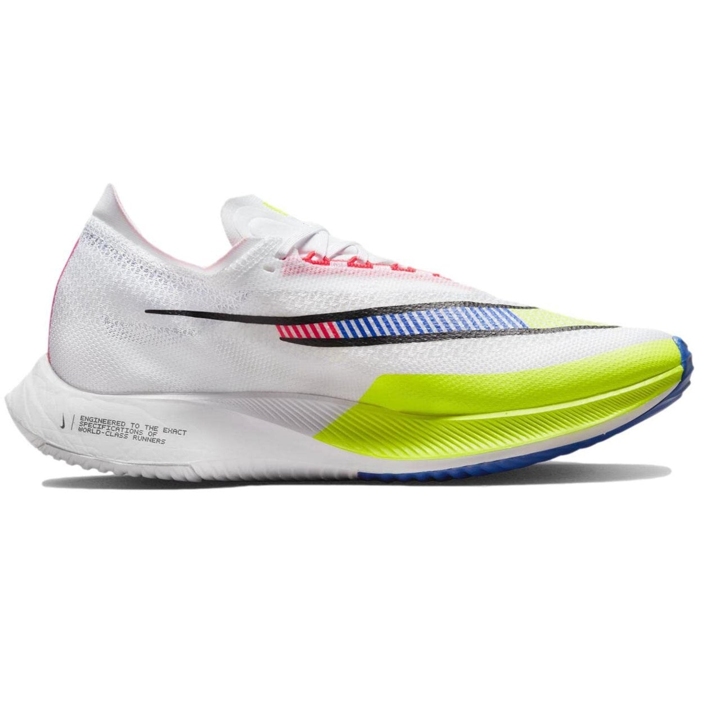 Nike ZoomX Streakfly Running Shoes White/Black-Volt-Racer Blue 8.5 Men/10 Wmn