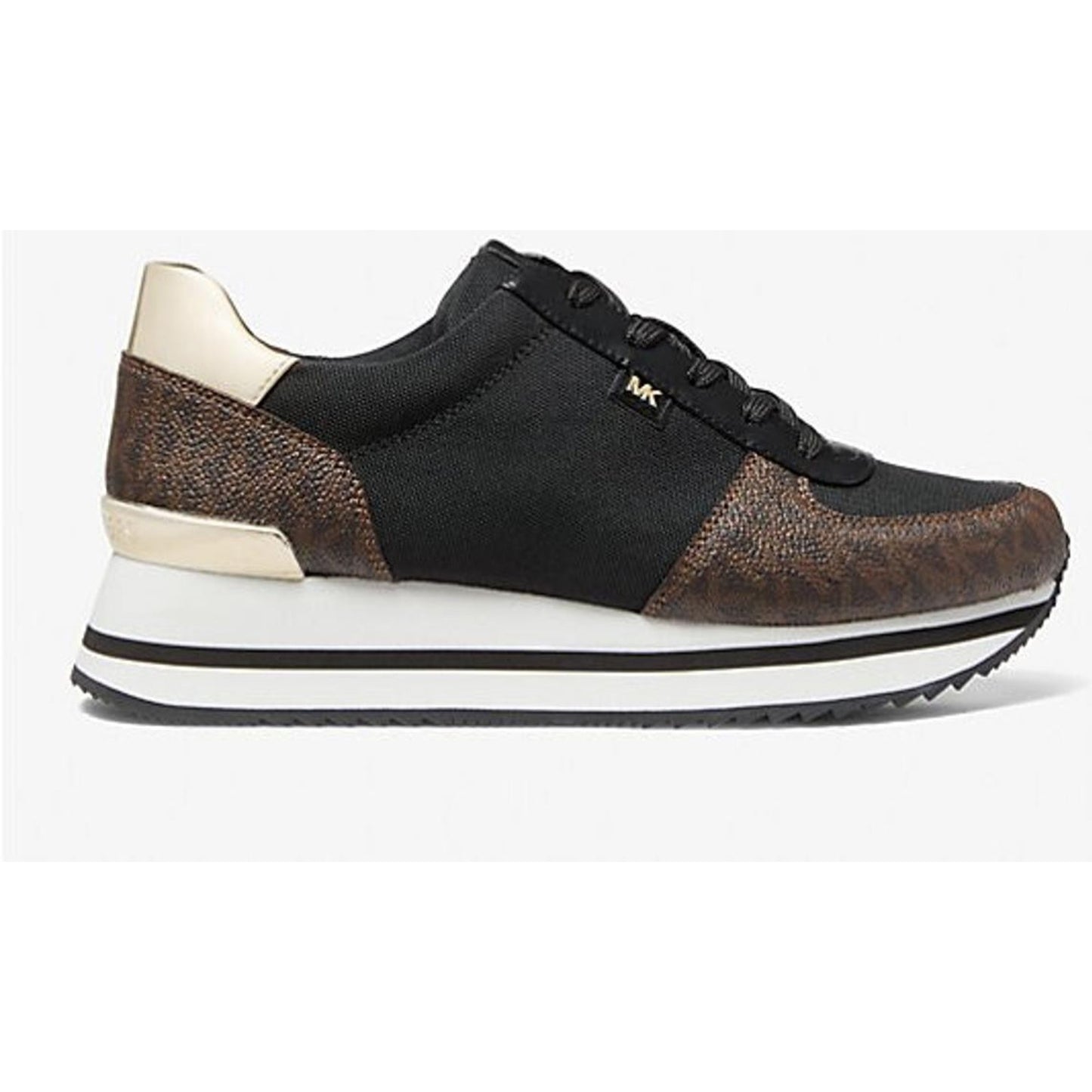Michael Kors Monique BlackMesh Trainer Sneakers Brown Size 5.5 M