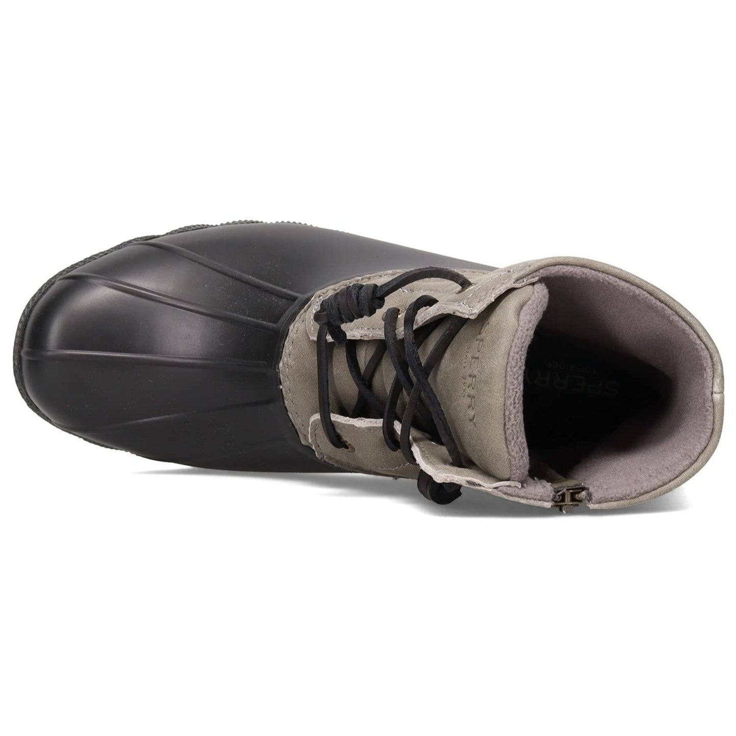 Sperry Womens Saltwater Sts81732 Gray & Black Waterproof Duck Boots Size 9.5