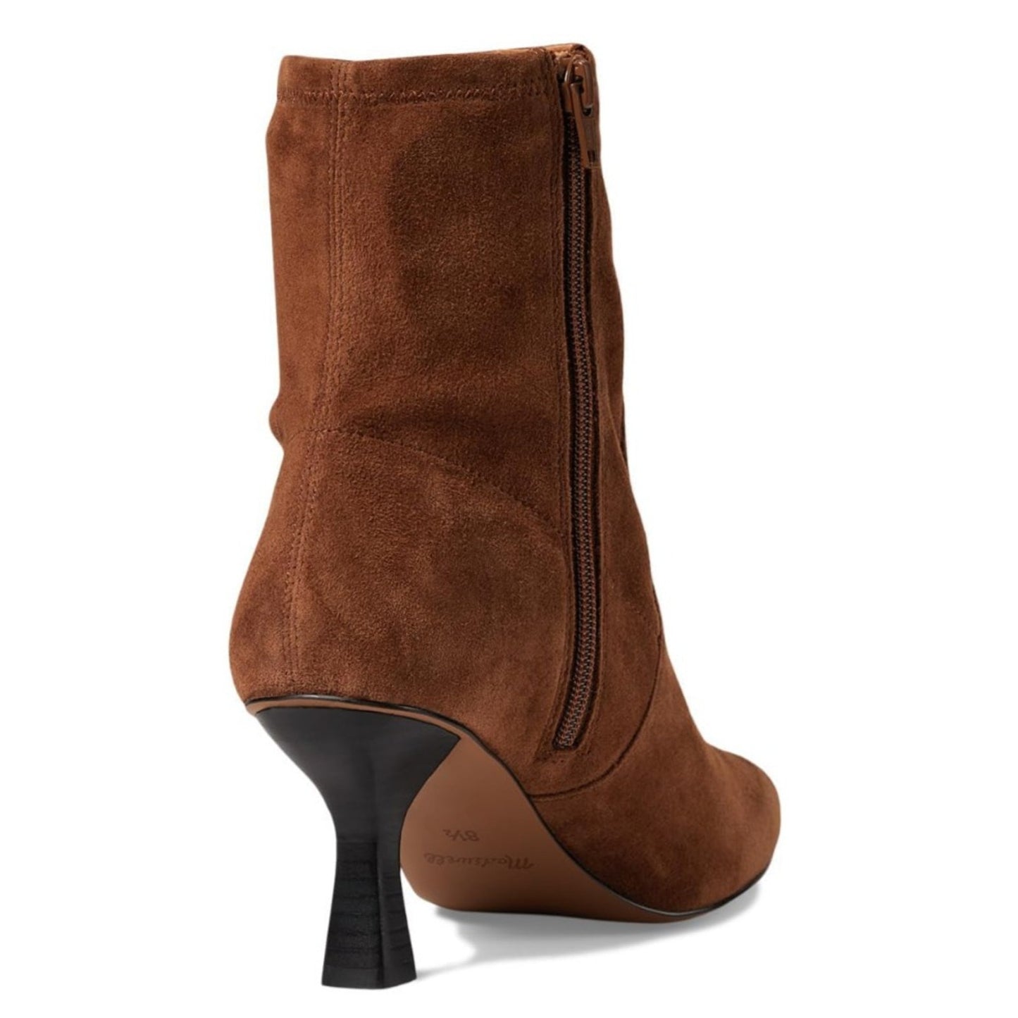 Madewell Women's Ophelia High Dressey Boot-Suede Fashion, Dark Coffee, 9 Narrow