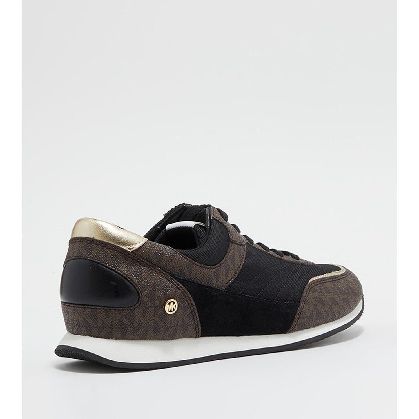 MICHAEL KORS Callan Round Toe Low Top WOMENS Sneakers BLACK/BROWN Size 8.5 M Michael Kors