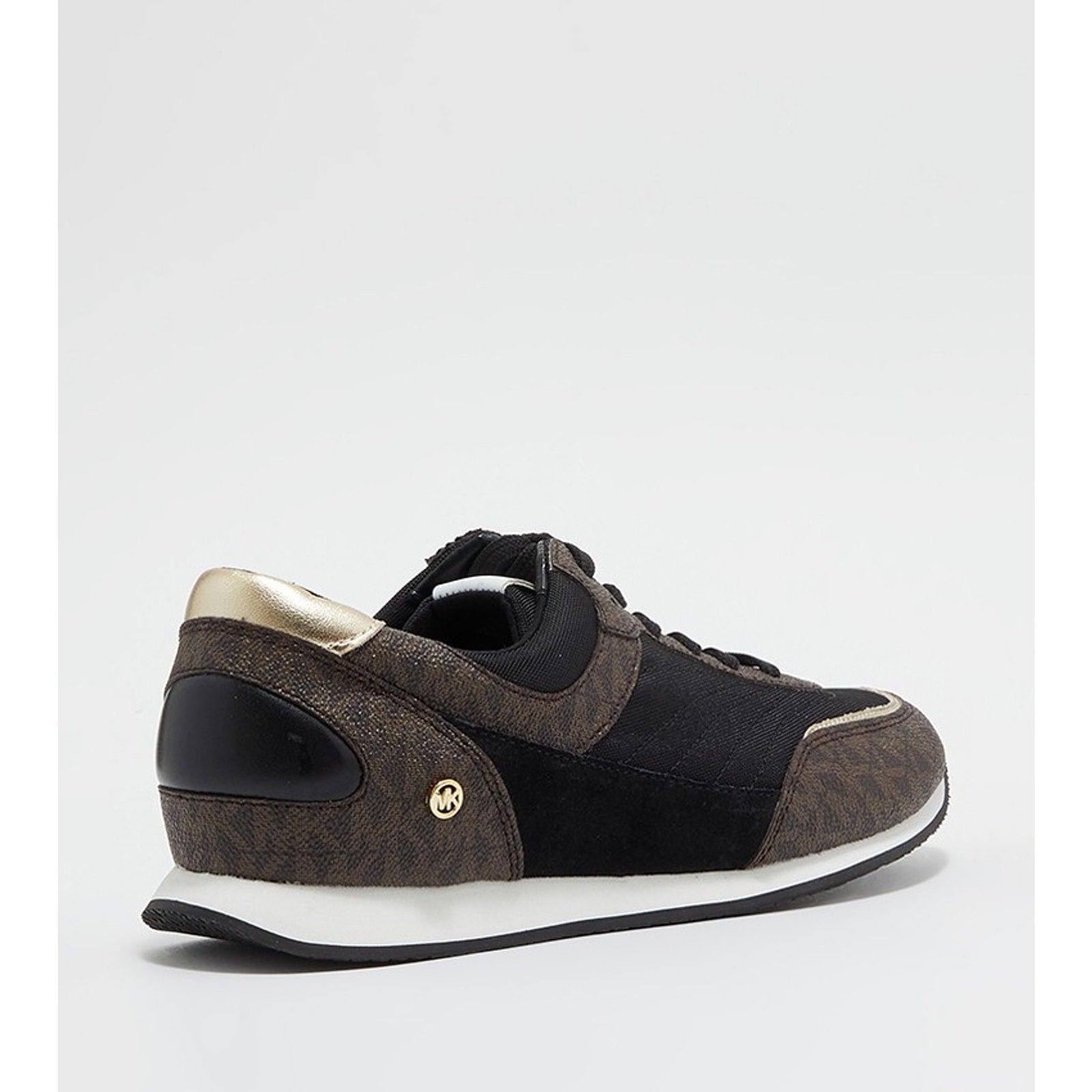 MICHAEL KORS Callan Round Toe Low Top WOMENS Sneakers BLACK/BROWN Size 8.5 M Michael Kors