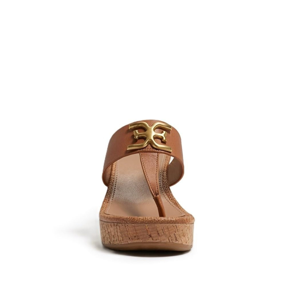 Sam Edelman Yardlie Cuoio Wedge Heel Strap Slip On Sandal Brown Leather 9.5