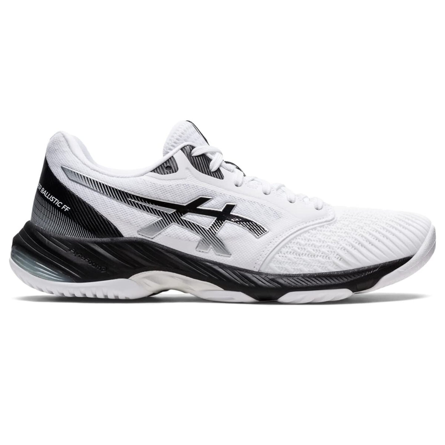 ASICS Men's Netburner Ballistic FlyteFoam 3 Volleyball Shoes, 13 US, White/Black