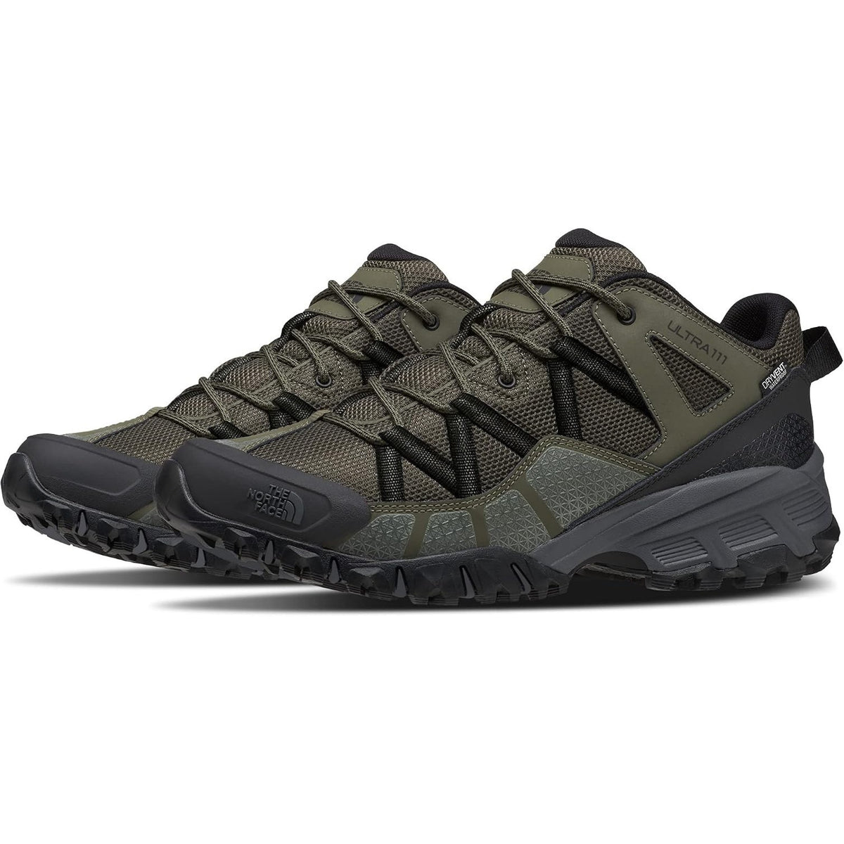 The North Face Ultra 111 WP Mens Hiking Shoes New Taupe Green/TNF Black 11.5