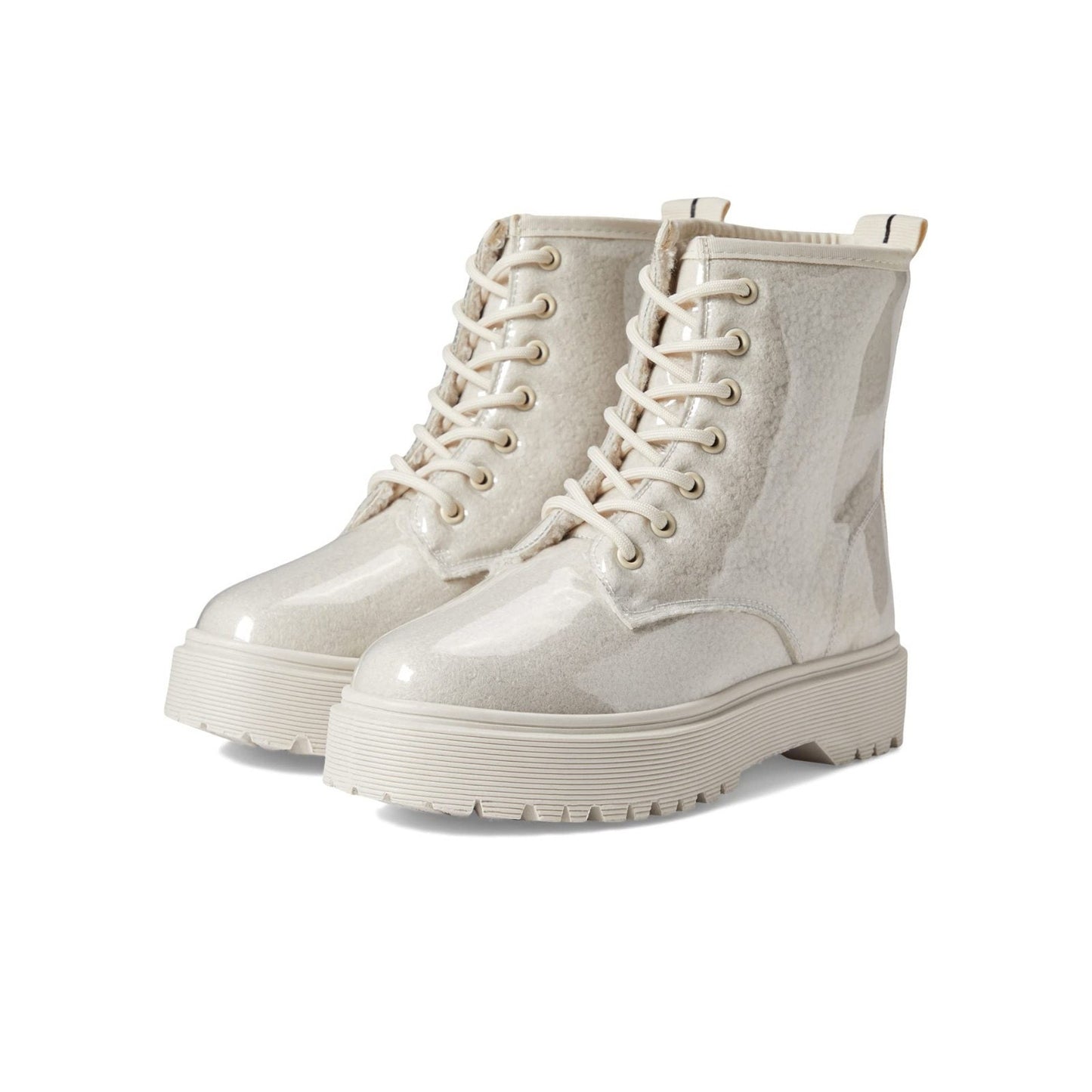 Steve Madden Dorothy PVC Outer Wool Lined Womens Boots US 8.5
