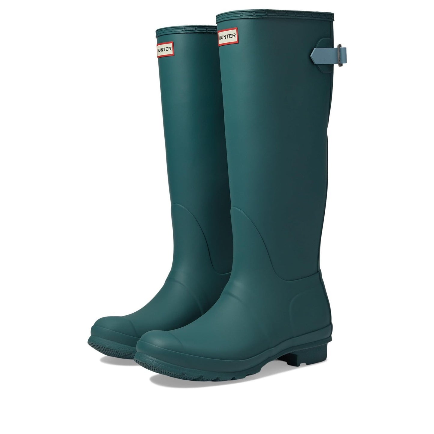 Hunter Original Tall Women's Boot Back Adjustable Teal Tempo/Shifting Blue 8 M