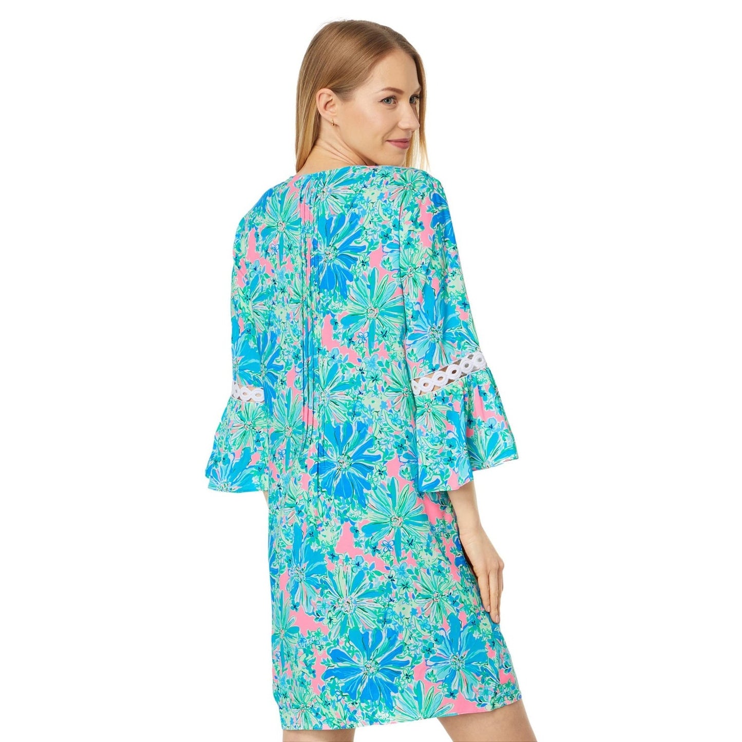 Lilly Pulitzer Women's Soleil Pink Good Hare Day Hollie Tunic Dress Size Small