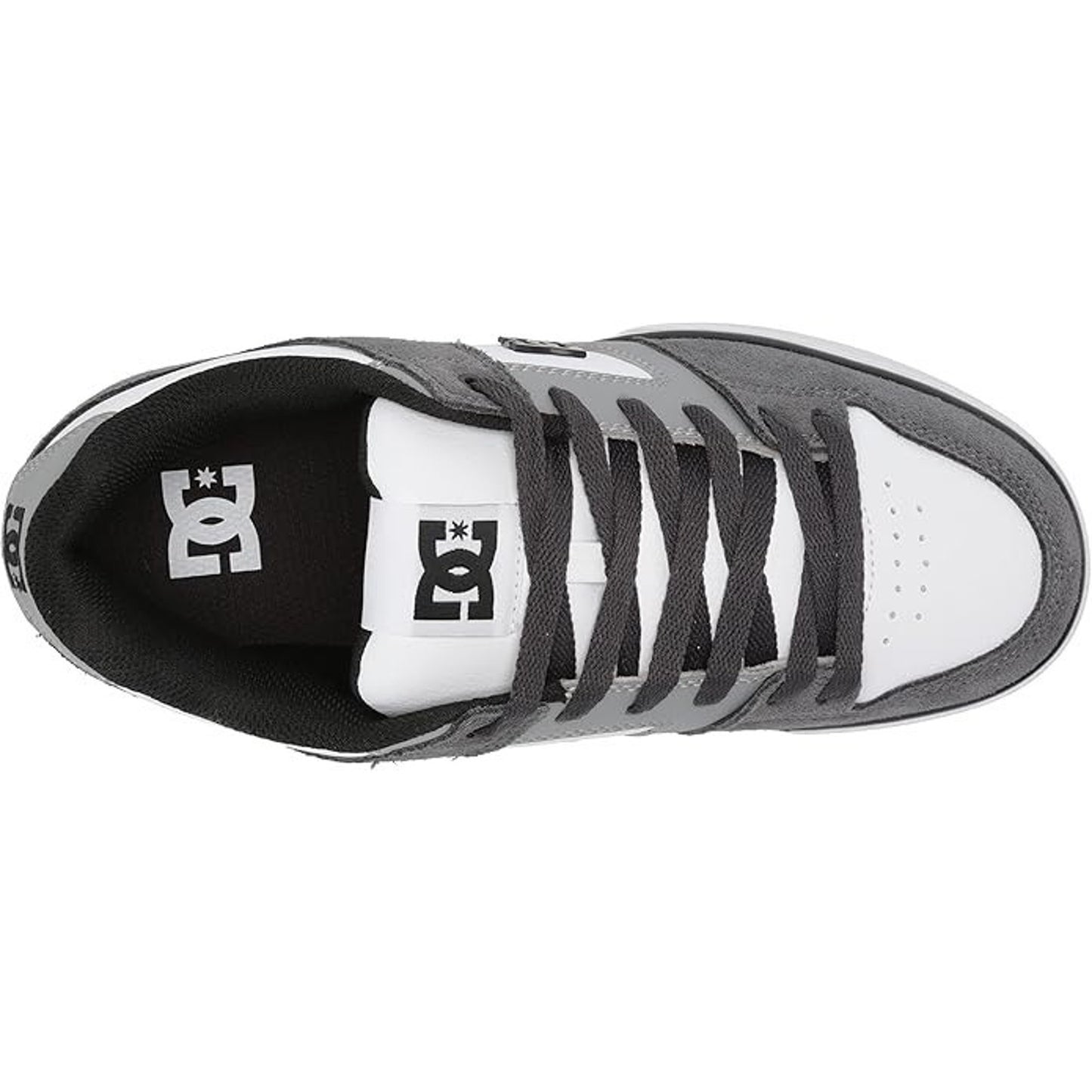 DC Men's Pure Casual Low Top Skate Shoe, Grey/Grey/White, 11.5 M