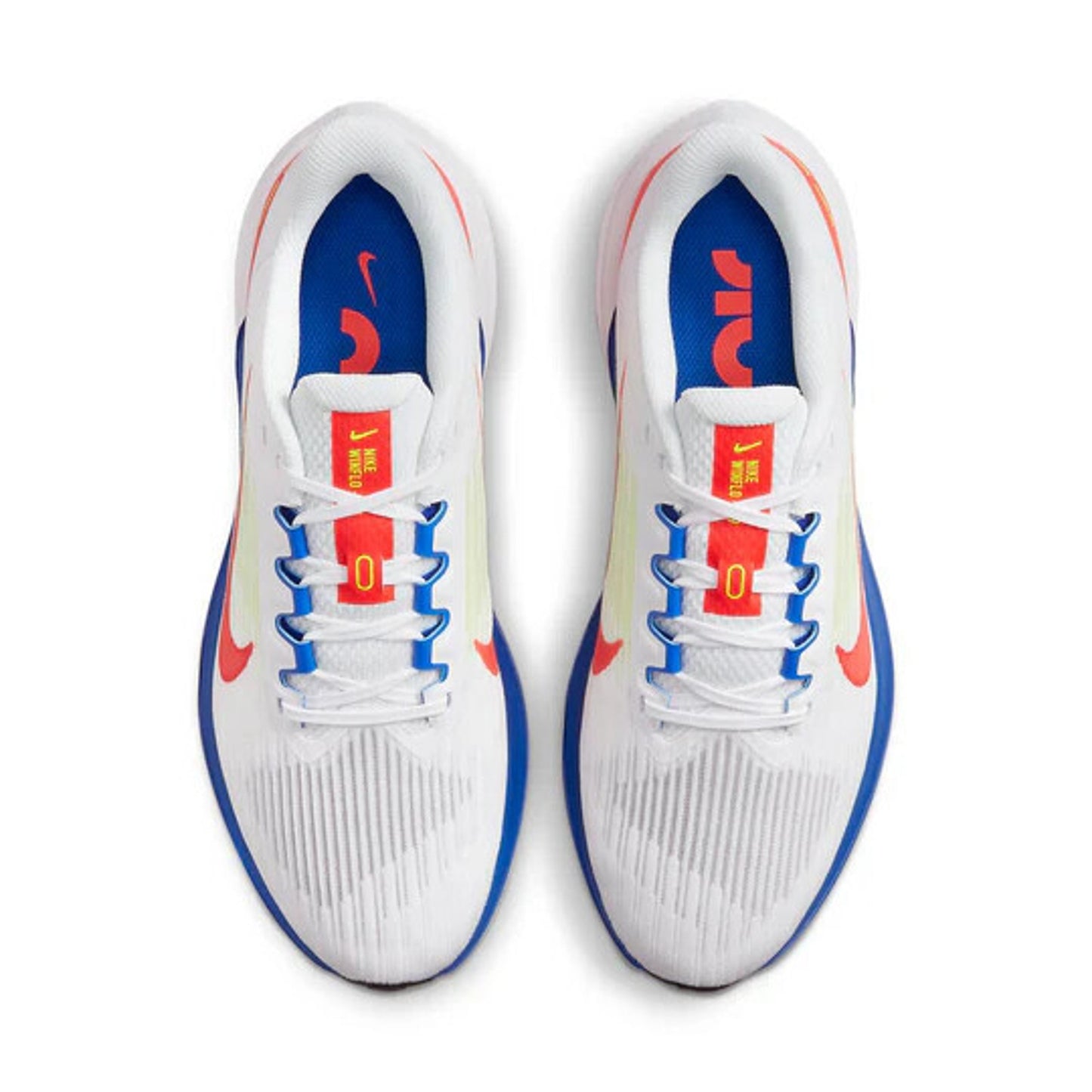 Nike Air Winflo 9 Sneakers Men's Running shoes 9.5 White Crimson-Racer Blue