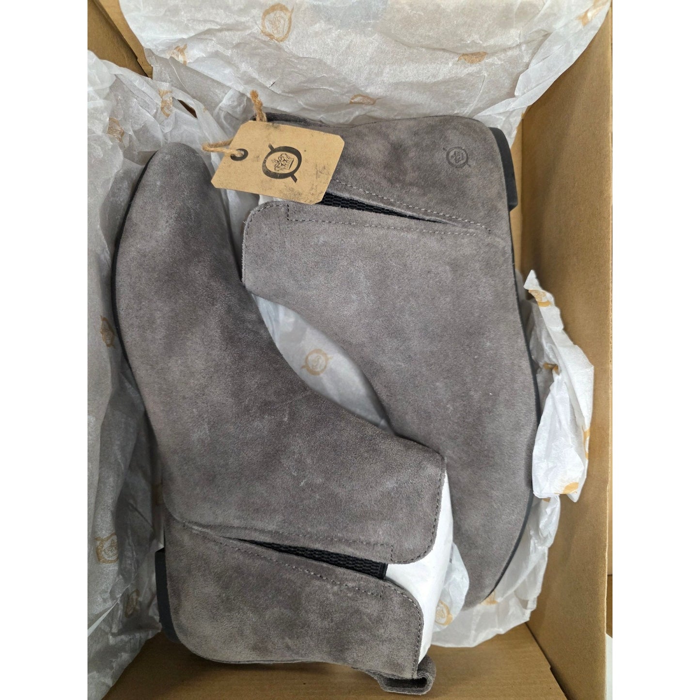 BORN Womens Remo Grey Suede Ankle Boots Size 8.5 M