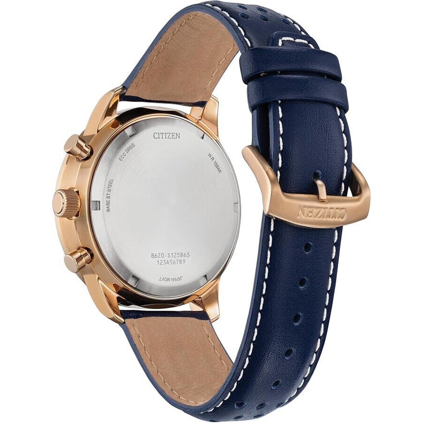 Citizen Men Eco-Drive Weekender Sport Casual Chronograph Rose Gold Solar Charge