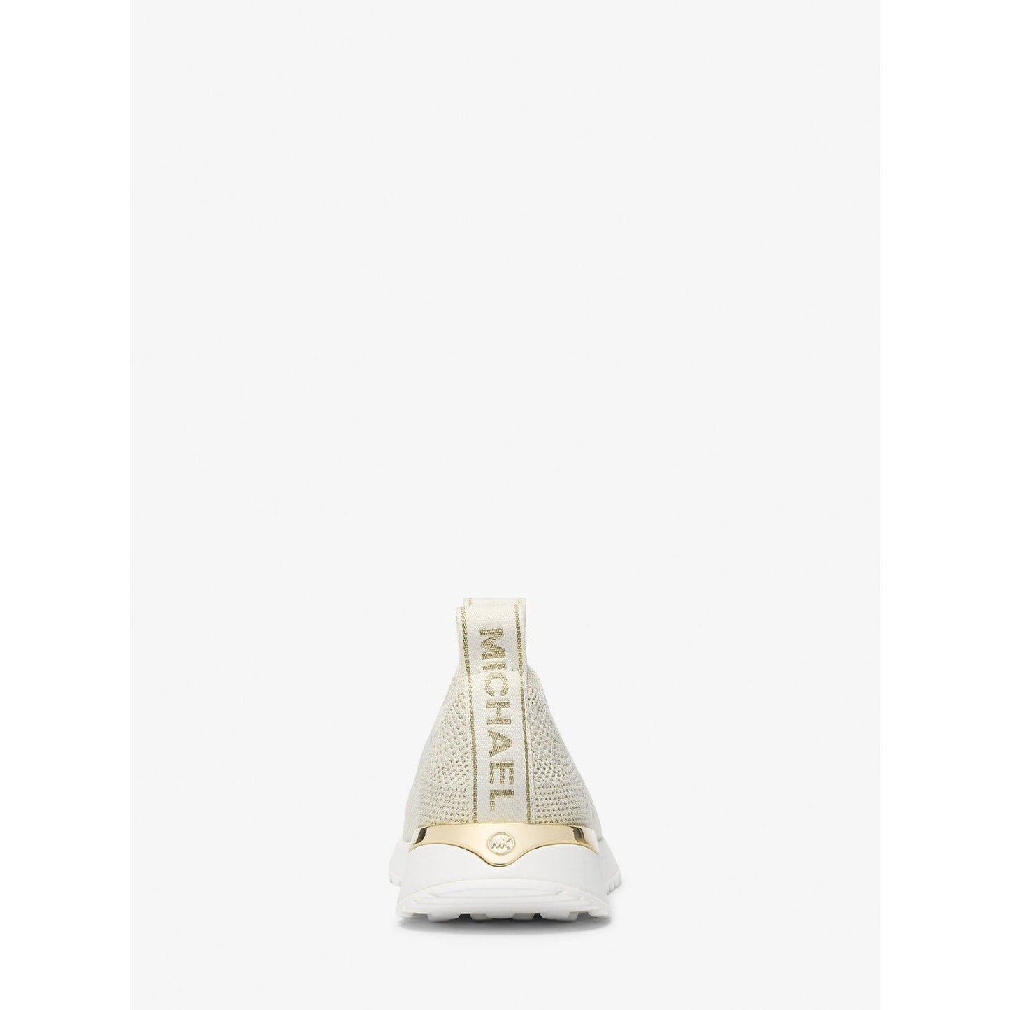MICHAEL KORS women Bodie Knit Slip-On Sneaker stretched fabric Pale Gold 9 M Michael Kors