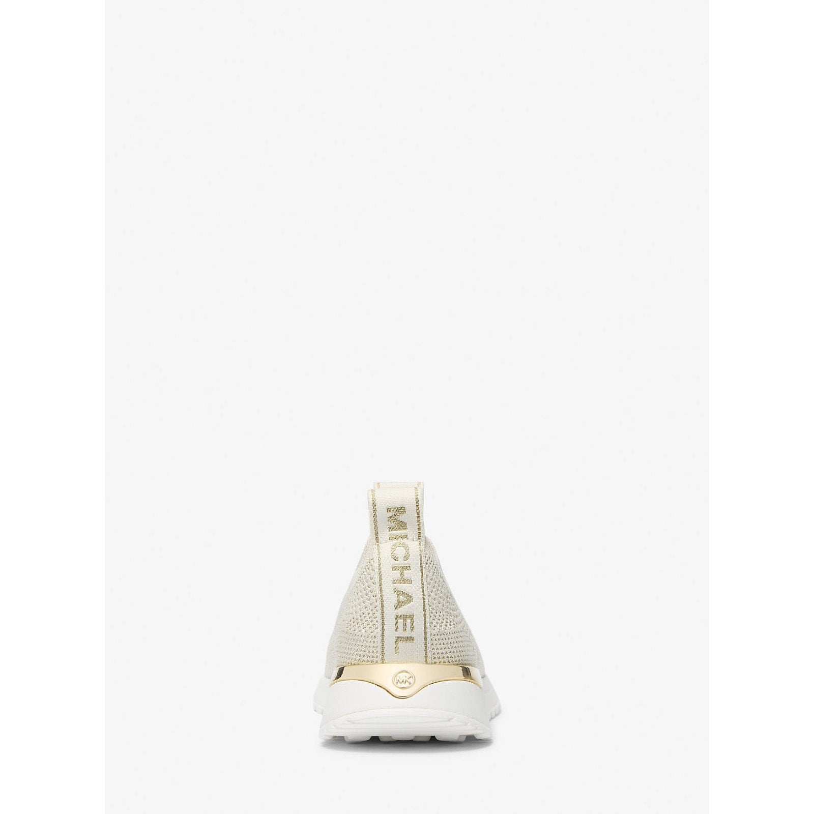 MICHAEL KORS women Bodie Knit Slip-On Sneaker stretched fabric Pale Gold 9 M Michael Kors