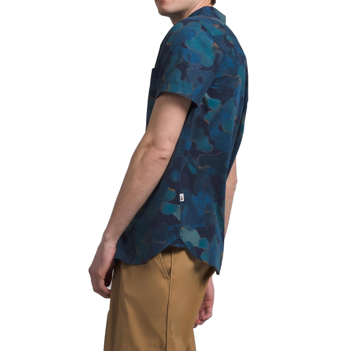 The North Face Baytrail Pattern Shirt Mens 2XL Summit Navy Camo Cotton Buttons