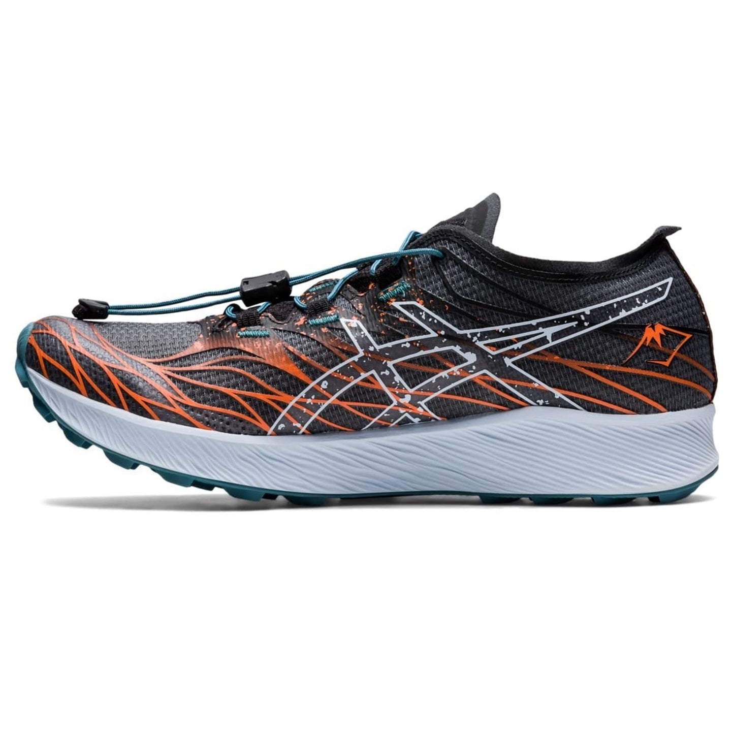 ASICS Fuji Speed Womens Running Shoes in Black /Nova Orange Size 11 B