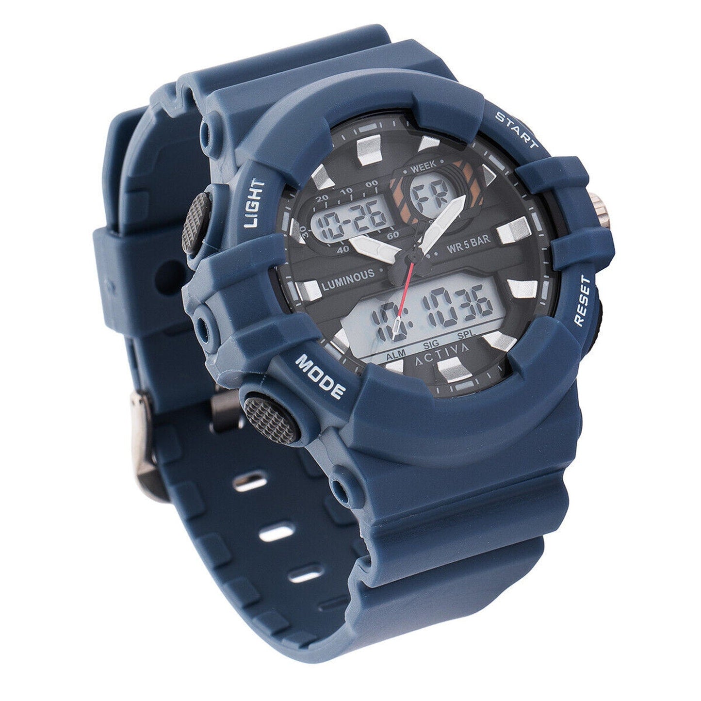 Activa Pixel X Invicta Digital Men's Watch illuminate analog - 50mm. Blue Invicta