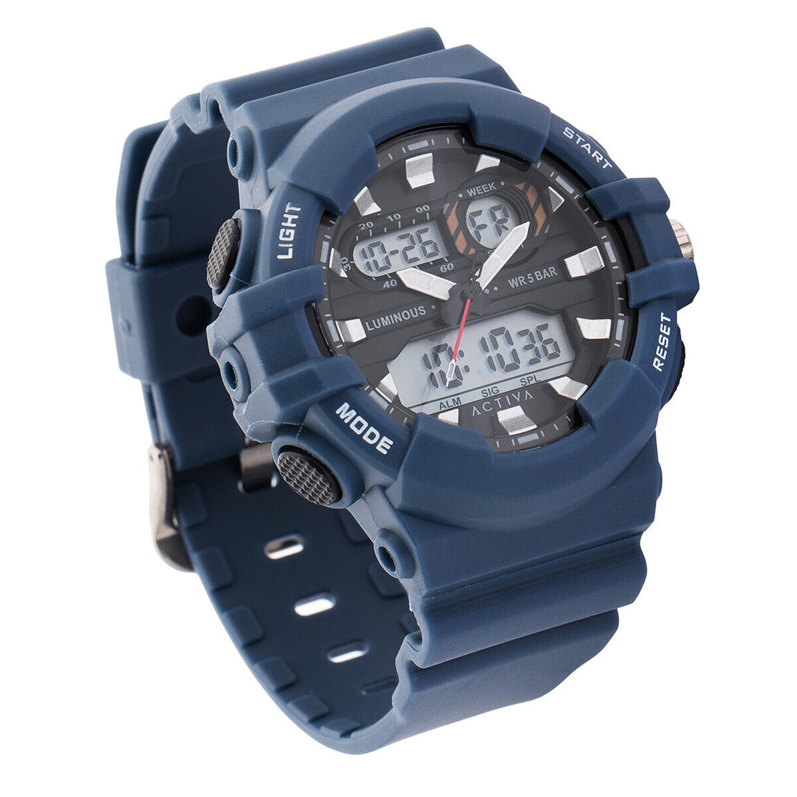 Activa Pixel X Invicta Digital Men's Watch illuminate analog - 50mm. Blue Invicta