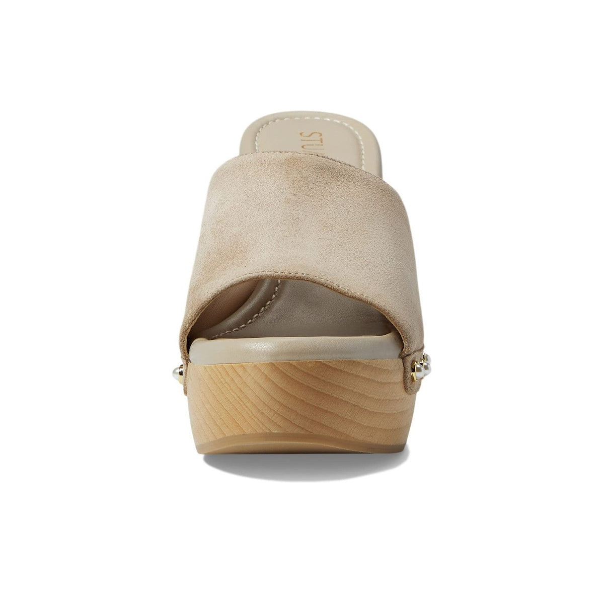 Stuart Weitzman Pearl Clog 85 Sandal Latte High heel Suede 10 B