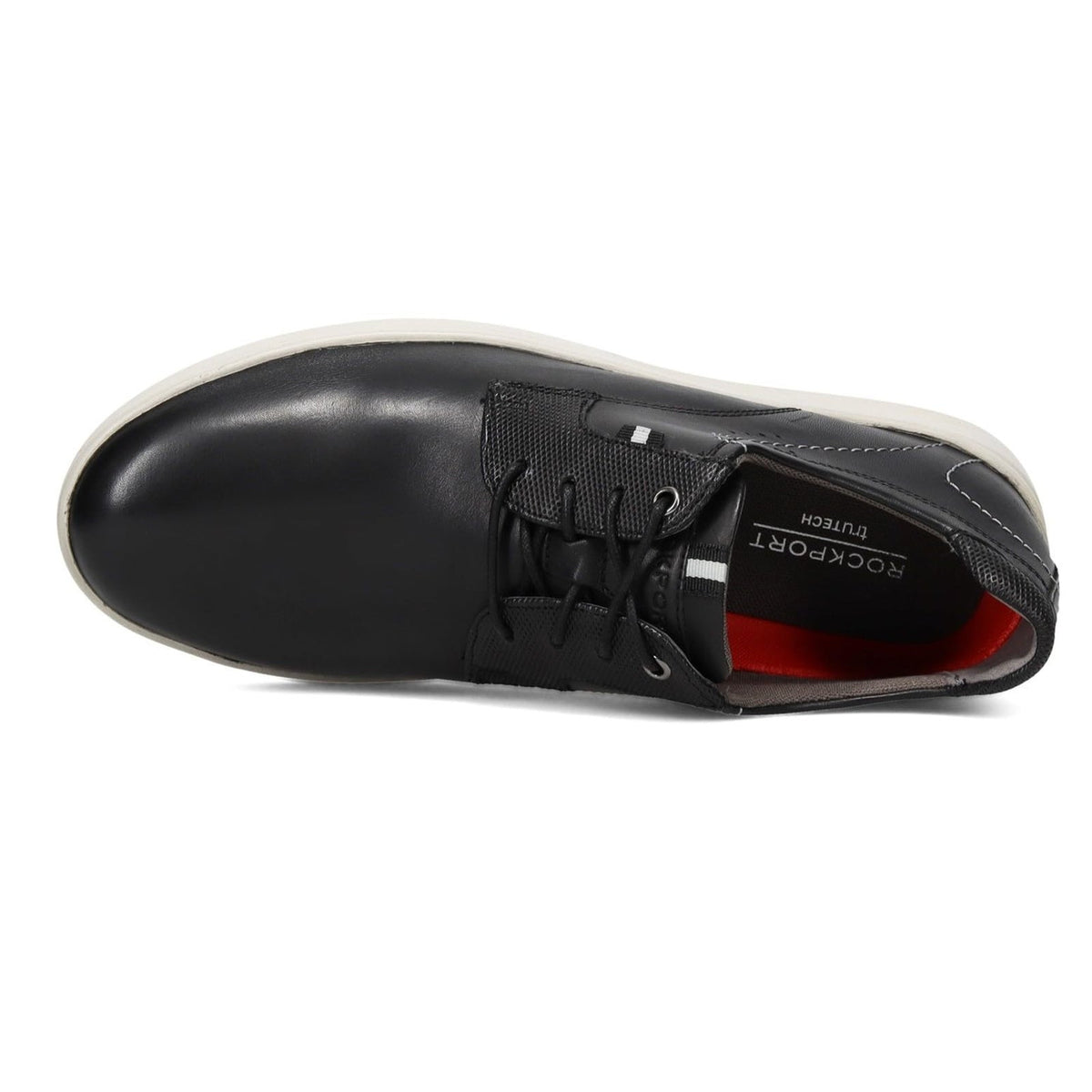 ROCKPORT MEN'S SHOES CALDWELL PLAIN TOE Black Leather Size 9.5 Wide