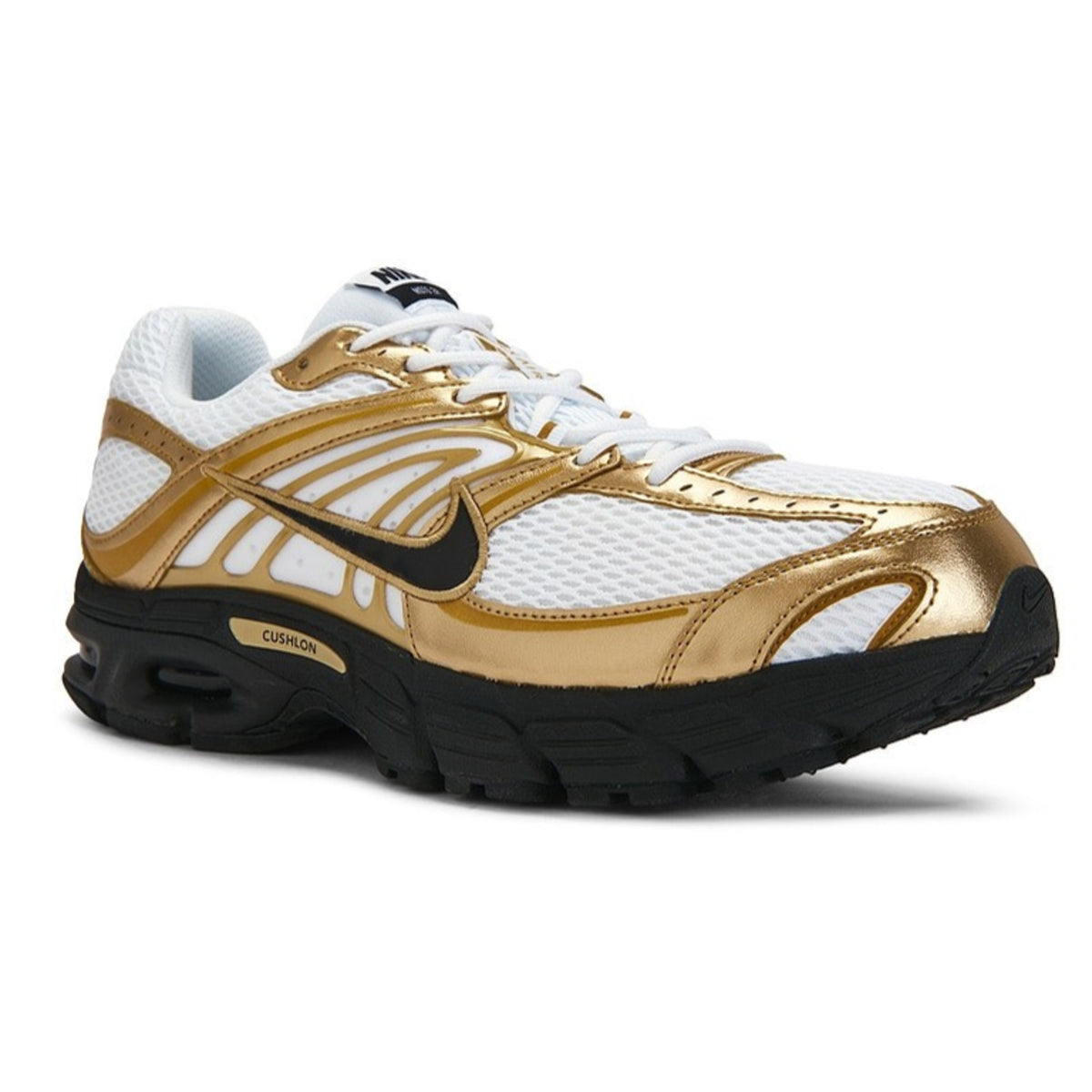 Nike Air Max Moto 2K Men's 10 M Basketball Shoes White & Black Metallic Gold