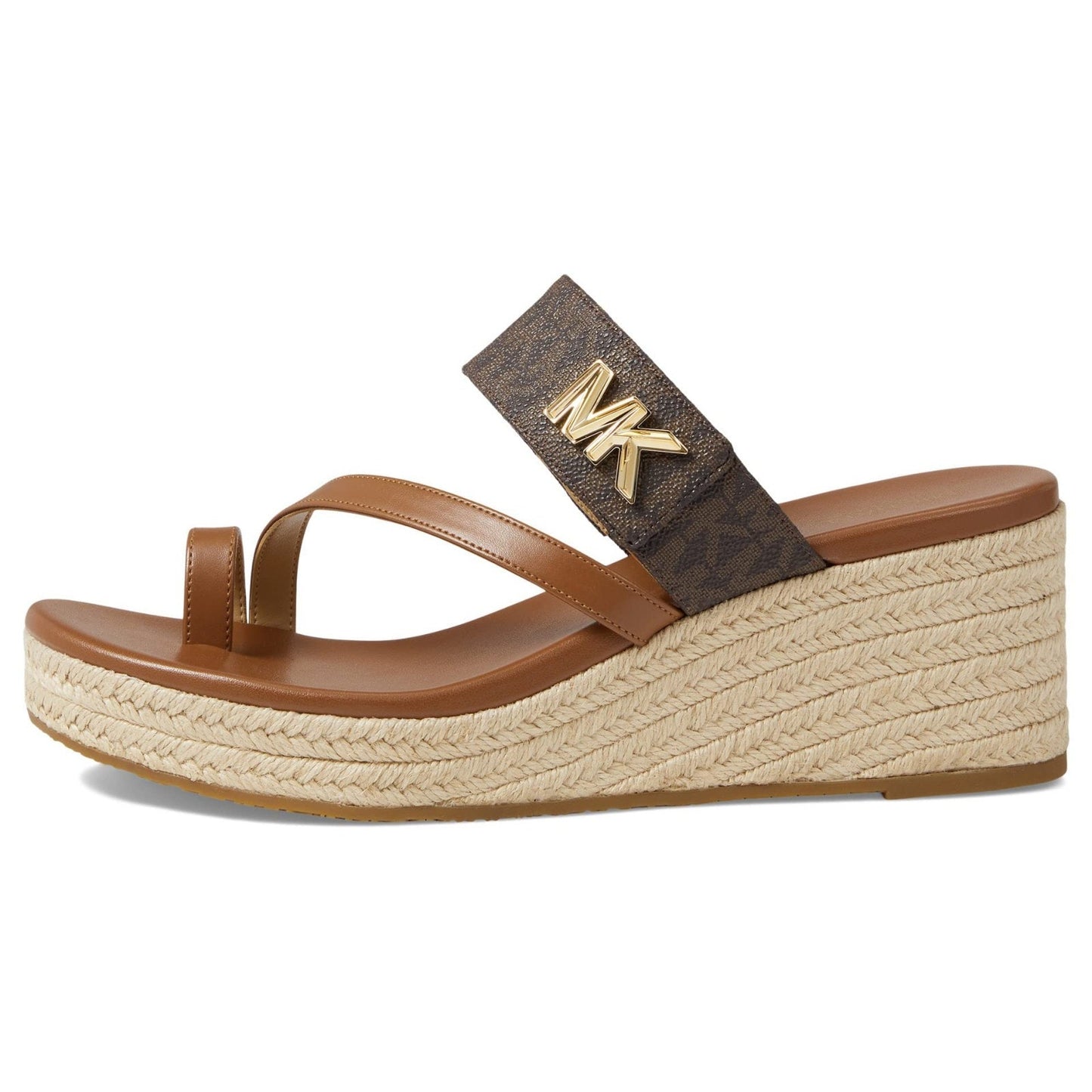 Michael Kors Women's Jilly Espadrille Platform Wedge Sandals NWB Size 9.5 Brown