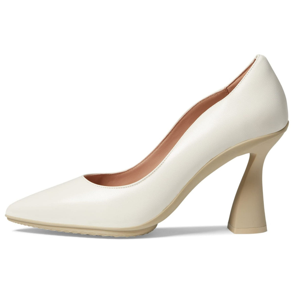 Cole Haan Grand Ambition York Pump 85 mm Ivory Leather Size 9 B