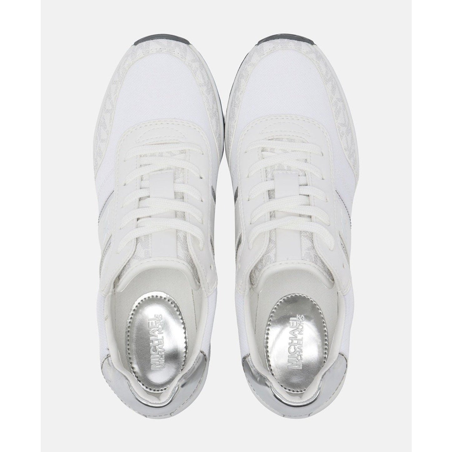 Michael KORS Women Mabel Trainer, Mk LogoTech canvas Bright White 9 M Michael Kors