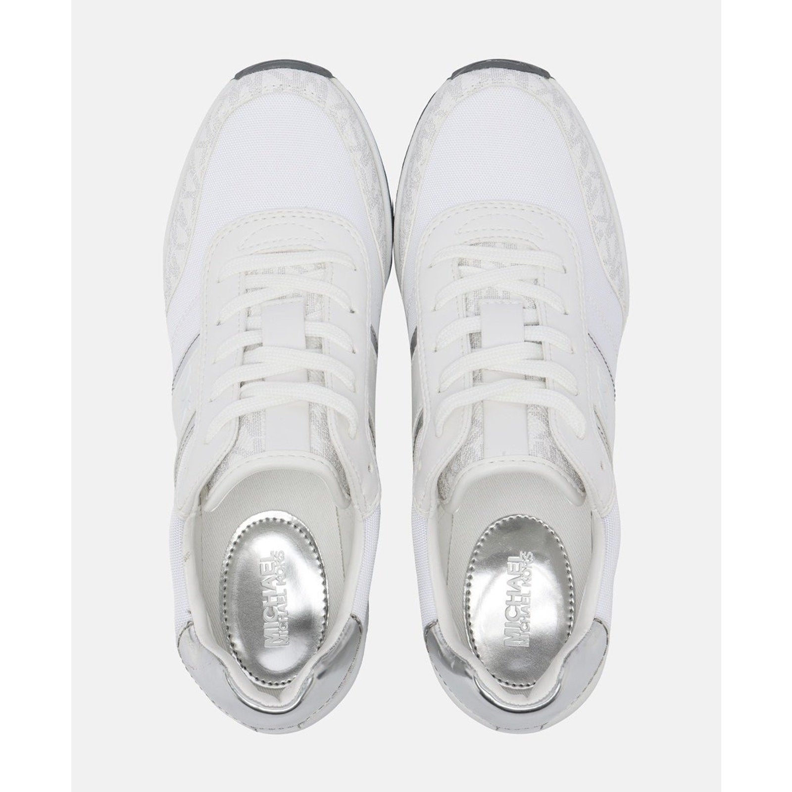 Michael KORS Women Mabel Trainer, Mk LogoTech canvas Bright White 9 M Michael Kors