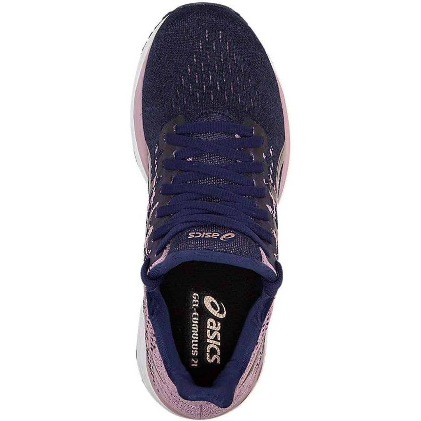ASICS Womens Gel-Cumulus 21 Knit Running Shoes Peacoat/Rose Gold Sneaker Size 6
