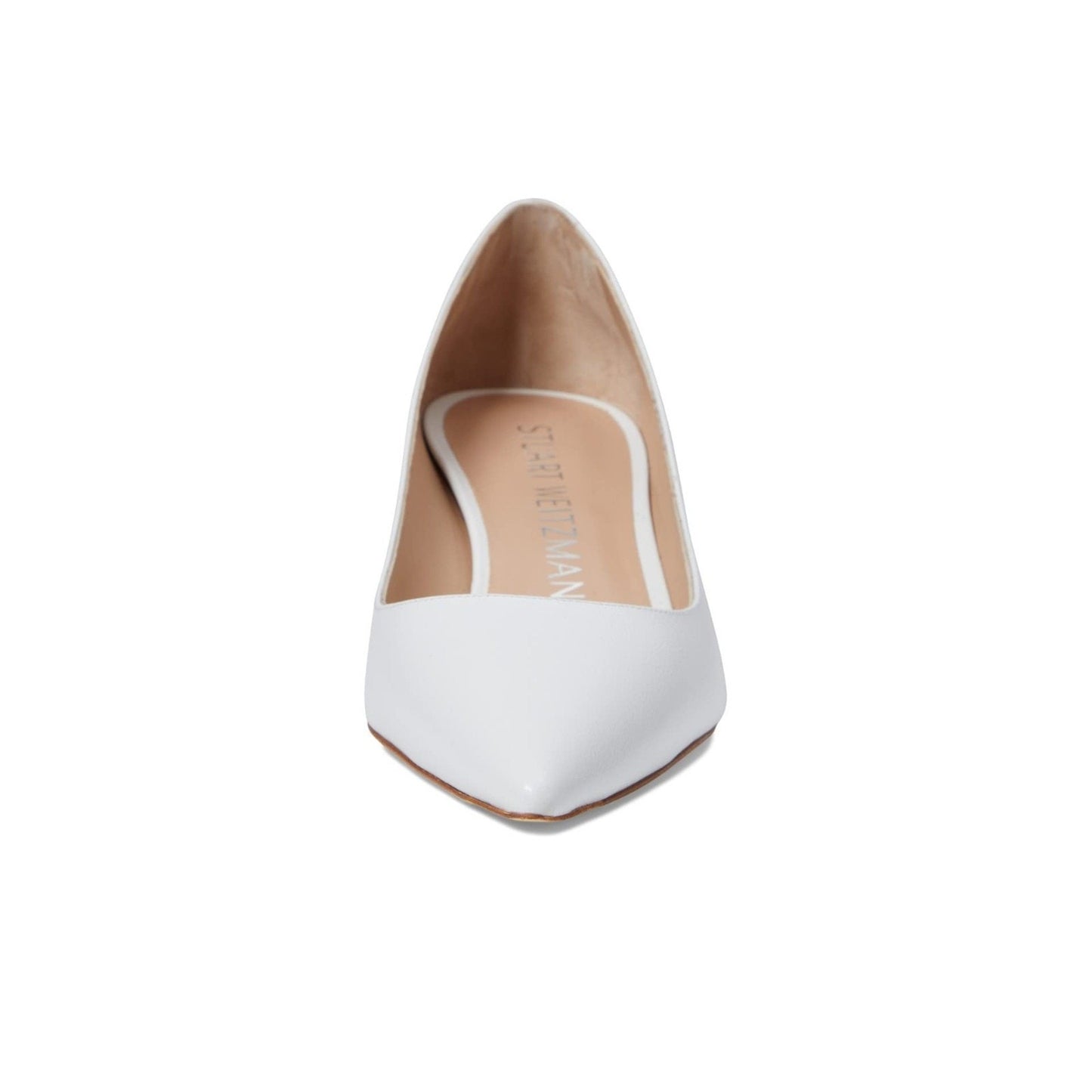 Stuart Weitzman Womens Stuart Kitten Pump White 8.5 B NEW